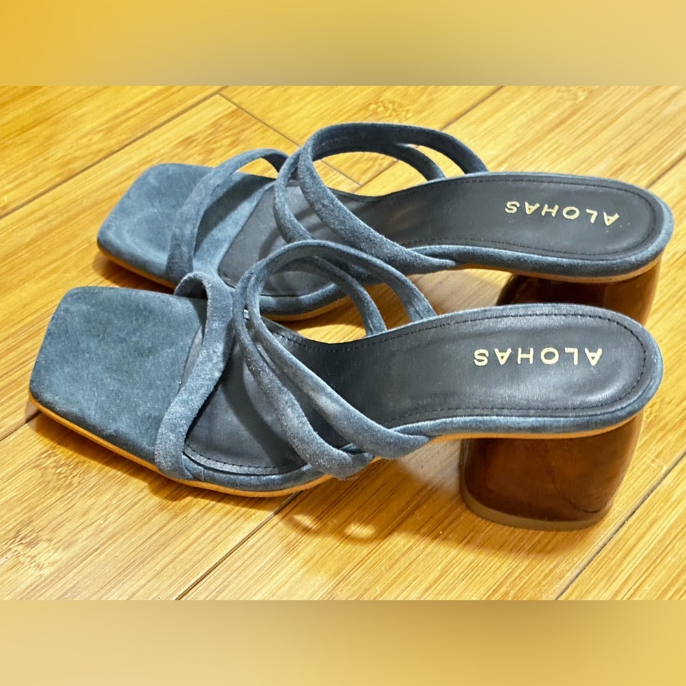 Alohas Block Heel Clog Sandals